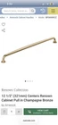 Amerock BP36989CZ Renown Cabinet Pull 320MM Champagne Bronze Drawer Handle Open. Price: $22.99.