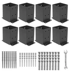 Axwhys 4 Post Base 8 Pcs, Inner Size 3.6"X3.6" Brackets, Heavy Duty Bl... New. Price: $91.30.
