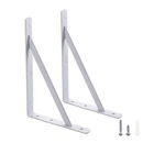 White Metal Heavy Duty Shelf Brackets 12X8 Inch 600 Lb Capacity Pack Set New. Price: $25.52.