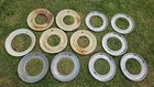 Lot Of 12 Vintage Stainless Painted Beauty Rings For 16" Wheels Set 4 Trim Rims Used. Price: $189.00.