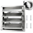 Cenipar 6'' Stainless Steel Dryer Vent Cover, Inch Active Louver, Silver New. Price: $24.64.