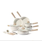 Carote Nonstick Pots And Pans Set, 13-PIECE Kitchen Cookware White Granite New. Price: $75.00.