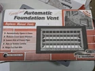 New Witten Automatic House Foundation Vent 306MGR Gray 16X8 - 2 Pack. Price: $35.00.