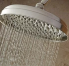 8" Lambert Rainfall Nozzle Shower Head - Standard Arm Brushed Nickel Open. Price: $120.00.