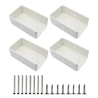 Aiwaiufu 2 X 3.5 Vinyl Fence Brackets, Slotted Handrail Kit White New. Price: $23.99.