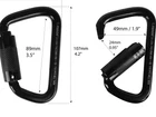 Fusion Tacoma Carabiner Triple Lock 50KN - 11,200LBS High Strength Black New. Price: $18.30.