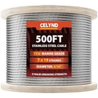 Celynd Stainless Steel Cable 500FT 3/16 T316 Wire Rope 7X19 New. Price: $199.75.