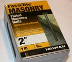 Hillman Steel Fluted Masonry Nails 9 Gauge 2" Lb 461402 New. Price: $5.00.