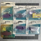 New 6 Pack Lot Slide-co Drawer Hardware Plastic Back Plate Purple #22844. Price: $16.12.