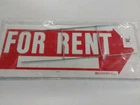 (5 Pack) Hy-ko RS-806 For Rent Corrugated Plastic Sign W/ H-bracket 9-1/4" X 24" New. Price: $39.99.