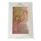 Hallmark Signature Flamingo Pink & Gold Premium Blown Glass Ornament Glitter Unspecified. Price: $24.99.
