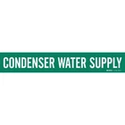 Brady 7069-1 1" Acrylic Pipe Marker Condenser Water Supply New. Price: $19.99.