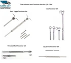 T316 Stainless Steel Cable Railing Tensioner Sets For 1/8" New. Price: $150.00.