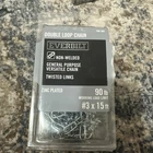 Everbilt 803072 Double Loop Chain #3 X 15 Ft. 90 Lb. Capacity, Zinc Plated New.. Price: $12.00.