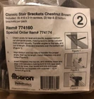 (set Of Two) Fiberon Classic Stair Rail Brackets 774174 Chestnut Brown Item New. Price: $16.95.