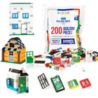 200 Piece Windows Doors And Roof Tops Building Bricks Play Set, 7 Classic Colors New. Price: $42.99.