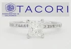 Tacori Sculpted Crescent 45-15 Princess Diamond Engagement Ring 0.98 Ct 18K Wg New. Price: $2495.00.