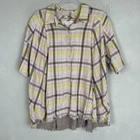 We The Free Size Seeking Starlight Plaid Shirt Button Up Pink Altered Pre-owned. Price: $29.99.