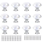 Anjuu 12 Pcs 30MM Diamond Shape Crystal Glass Cabinet Knobs With Screws Clear New. Price: $17.30.