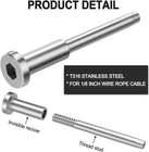 Blika 20 Pack 1/8" Stainless Steel Invisible Receiver And Swage Stud End For New. Price: $30.00.