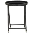 Bistro Table Folding Garden Outdoor With Glass Top Pe Rattan Vidaxl New. Price: $80.99.