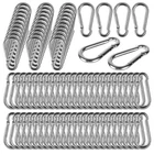 60 Pack 3" Heavy Duty Spring Snap Hook, M8 5/16" Galvanized Steel Carabiner C... New. Price: $45.27.