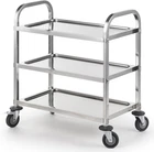 Stainless Steel Serving Trolley, 30" X 16" 33" Tiered Shelf Kitchen Ut New. Price: $234.13.