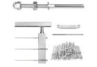 Muzata 100 Pack 1/8" Cable Railing Hardware For 2" Post, Silver Open. Price: $59.99.