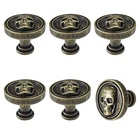 Bami-lee House Vintage Skull Knob, 6 Pcs Single Hole Cabinets Pulls Bronze New. Price: $25.58.
