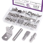 Swpeet 120PCS 4 Styles Shelf Pins Kit Nickel Plated Bracket Pegs Cabinet New. Price: $14.40.