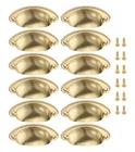 Yetaha Golden Antique Cabinet Drawer Pulls, Vintage Brass Cup Knobs For Dresser. Price: $13.81.