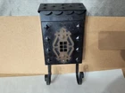 Vintage Colonial Tudor Style Solid Steel & Brass Wall Mount Mailbox Used. Price: $58.00.