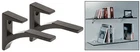 Crl Black - Aluminum Glass Shelf Bracket For 5/8" To 3" X 3/4", New. Price: $36.99.