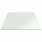 Fab Glass And Mirror Square Clear Table Top With Flat Polish Edge Tempered New. Price: $50.15.