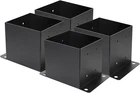 6X Post 4 Pcs,inner Size 5.6"X5.6"DECK Base,heavy Duty Metal Black New. Price: $24.99.