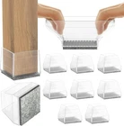 Chwm Silicone Square Chair Leg Floor Protectors For Hardwood, Easy Move, 8 Pc Open. Price: $16.19.