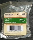Qty (4X2) 0311987 Gatehouse 2-1/2" Rope Cleats Brass Finish 2.5" Screws New. Price: $12.99.