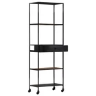 Bookshelf Bookcase Standing Shelves Rough Mango Wood Coated Iron Vidaxl New. Price: $184.99.