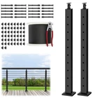 Railingo 36IN Cable Post Kit 2 Pack Black Stainless Steel Wire System New. Price: $66.67.