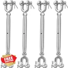 Fshihine 4PCS 1/4" M6 Stainless Steel Turnbuckle, Jaw And New. Price: $43.49.
