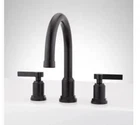 Signature Hardware Greyfield Roman Tub Filler Faucet Deck Mounted Matte Black Open. Price: $100.00.