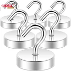 Neosmuk Magnetic Hooks, 60 Lb+ Heavy Duty Neodymium For Hanging, Fridge, New. Price: $10.68.