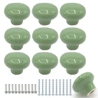 Joyangy Ceramic Cabinet Knobs, 1.26INCH/32MM Green Pack, New. Price: $17.99.