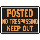 Hy-ko 10X14 Day-glo Aluminum Sign, Posted No Trespassing Keep Out 813 Pack Of 12 New. Price: $35.82.