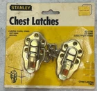 Stanley Chest Latches. 2 Pk Bright Brass Finish # CD5365 80-1700 New Sealed Vtg. Price: $7.49.