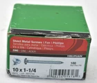 Hillman Sheet Metal Screws Pan Head Phillips Zinc Plated #10 X 1-1/4" 100 Pack New. Price: $14.99.