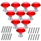 Akstore 10 Pcs Crystal Glass Cabinet Knobs 30MM Diamond Shape Drawer Red New. Price: $13.80.