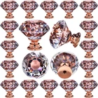 26 Pcs Crystal Rose Gold Glass Drawer Pulls 30 Mm Decorative Knobs For Kitchen New. Price: $32.87.