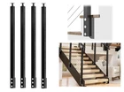 Lot Of Muzata 42" Black Side Mount Stair Cable Railing Post 25-35 Degree New. Price: $139.99.