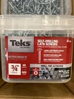 Itw Brands 21525 #8-18X3/4" Teks Phillips Head Lath Pk Of 600 Screws! New. Price: $27.95.